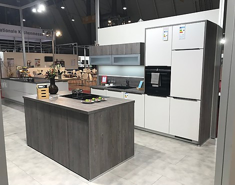 moderne Küche mit Kochinsel - Delta Pearl 2153, Umfeld 117 Dolomit