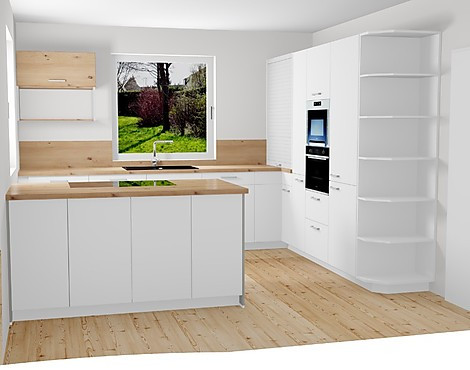 Wunderschöne moderne zweifarbige Einbauküche zum Sonderpreis - Xeno X1 4406
