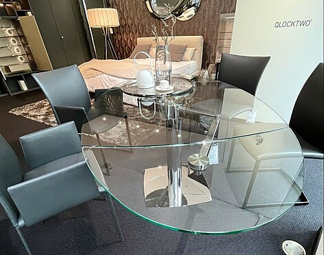 Frankfurt_ Esstisch ausziehbar Glas - Titan