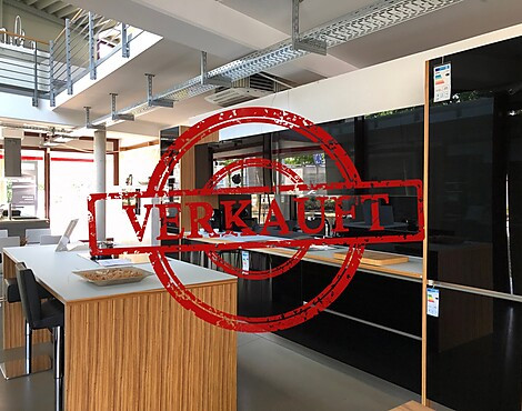 Häcker Designglas Einbauküche schwarz - Systemat AV 5090
