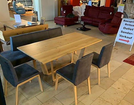 Tischgruppe / Essgruppe bestehend aus: Bank, Tisch und 3 Stühle - Bolero