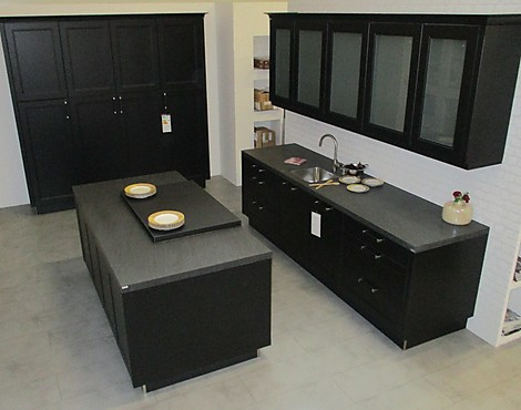 (Ausstellungsküche, Nolte Küchen) - W10 Windsor Lack, Schwarz Softmatt