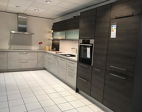 Moderne L-Küche in beton grau - 371 Rialto - 892 Beton grau Nachbildung