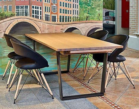 Tisch 200x95 - Zwo 60 mit Ansteckplatte (KL)
