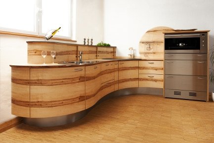 Runde Küche aus Holz