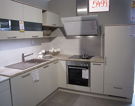 L Küche in Supermatt - Nobilia Touch Savanne 335 Lacklaminat