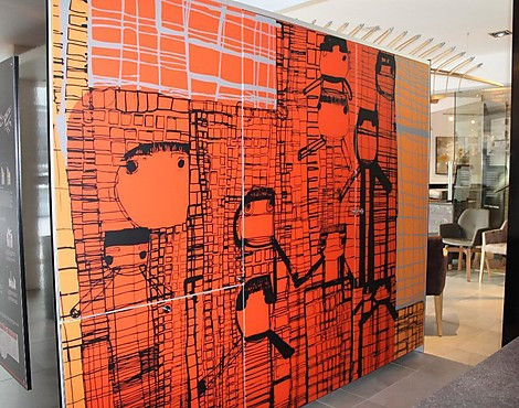 Design Hochschrankzeile - Luxusküche - Artematica Vitrum Arte