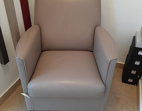 Sessel fdLeder, hellgrau - Sessel "Sedan"