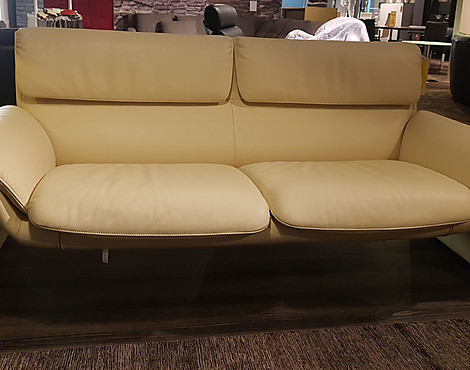 Sofa 2-sitzig in Leder Living sand - Promotion