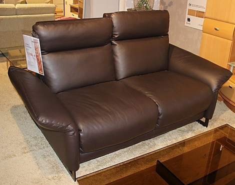 Elegantes Sofa zum Relaxen - Prato Ledersofa 2-Sitzer Farbe Mocca