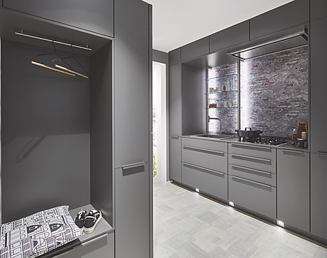 Tiny House Küche und Wohnen - Touch Schiefergrau