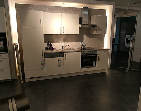 moderne Küchenzeile in Magnolia Hochglanz - 648 Granat