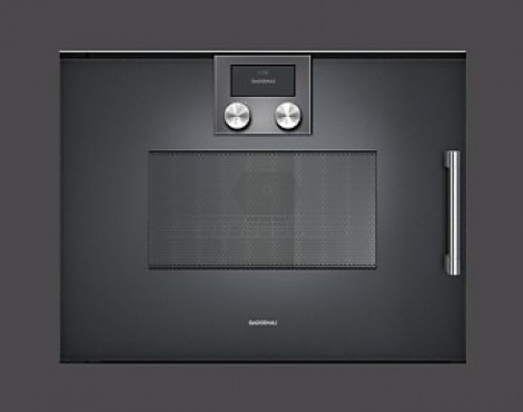 Gaggenau Mikrowellen-Backofen Serie 200 Anthrazit NEUGERÄT - BMP 251100 linksangeschlagen