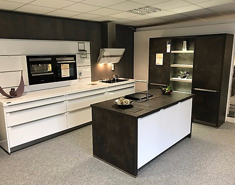 wunderschöne Moderne Hochglanz EchtLack Küche PURER LUXUS (MK23) - 321 Rhodos Arktis weiß