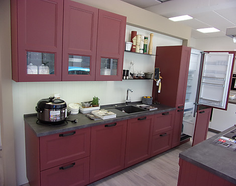 Rational Landhaus Küche - Casa 223 Vino Softlack 575 WAV 1625 Beton