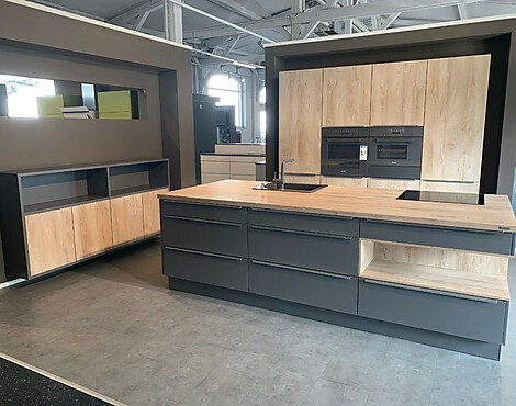 Dassbach Küche Forma - F420 Quarzgrau seidenmatt und F185 Grain hell