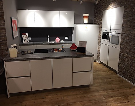 Moderne Grifflose Küche Hochglanz Brilliantweiss Lackiert - AV4030