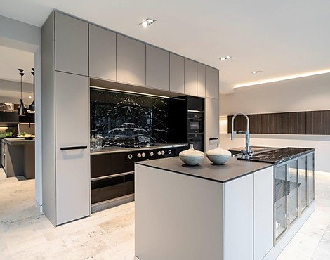 SieMatic Pure 8008LM achatgrau/5005L schwarz gl - 8008LM/5005L