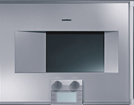 Gaggenau Dampfbackofen Serie 200 Vollglastür in Silber Breite 60 cm Linksanschlag - Dampfbackofen BS271130