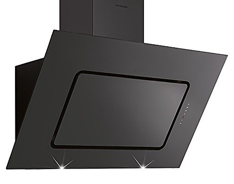 (Silverline, Ausstellungsstück) - SILVERLINE PRW 853 S Wandhaube, Schwarzglas/ Schwarz, 800mm