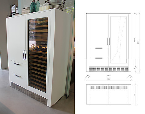 SUBZERO WEINKÜHLSCHRANK-KOMBINATION / BOFFI - –