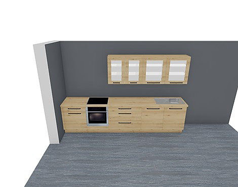 Küche Riva Eiche San Remo NB Bügelgriff Schwarzchrom - Riva Remo NB Bügelgriff Schwarzchrom 289