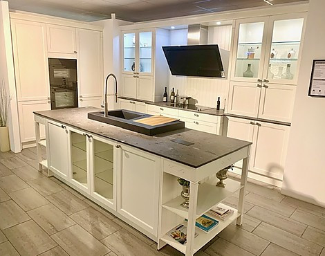 Landhausküche - Premium Landhausküche Fronten Massiv Lack Magnolie