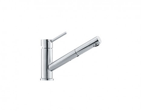 Armatur TAROS mit Schlauchbrause Edelstahl Massiv - 1150047987