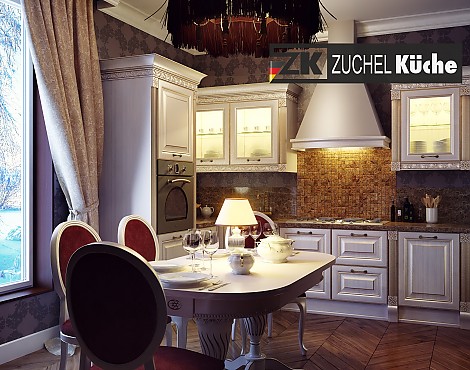 Englische Landhausküche aus Massivholz - Münster Cream