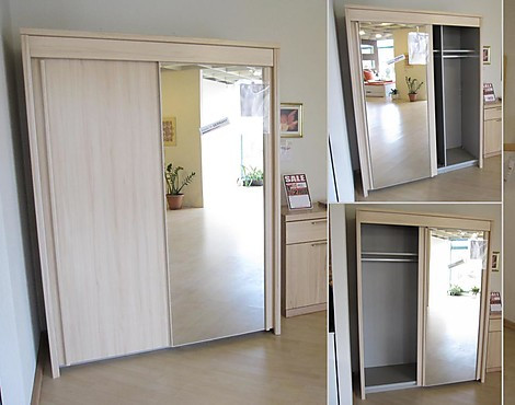 Schwebetürenschrank - Buche Nachbildung