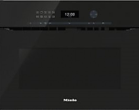 Griffloser Kompakt-Backofen - H6401BM obsidianschwarz