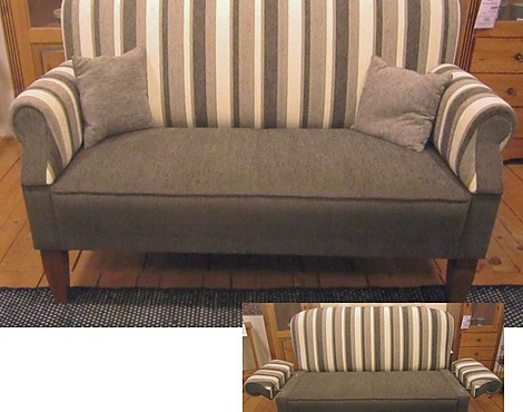 Tischsofa - klappbare Armlehnen, Federkern