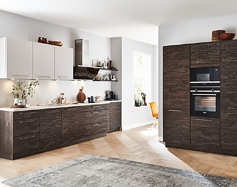 Nolte kleine Küche Eiche geflämmt Sahara softmatt - Nolte Großeinkauf über 300 Musterküchen bis zu 70% reduziert!