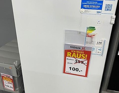 Kühlschrank in weiß mit 126 Litern Nutzinhalt - B1801