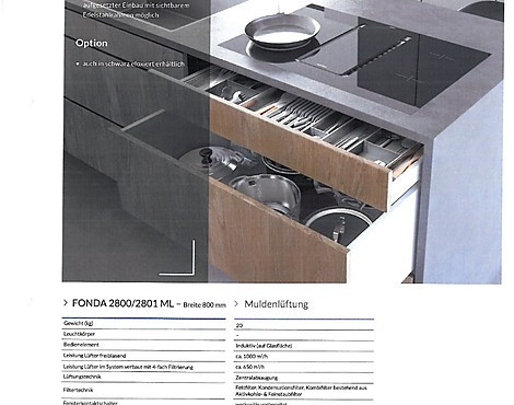 Kochfeld mit Dunstabzug zum Sonderpreis - Fonda 2800ML830c