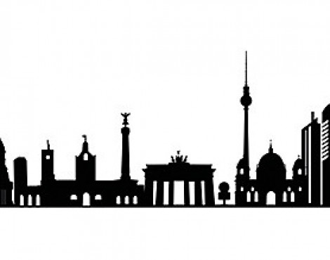 Glasrückwand: Skyline Berlin - Nischenrückwand der Firma AKP aus 6mm Weißglas bedruckt mit der Skyline von Berlin.