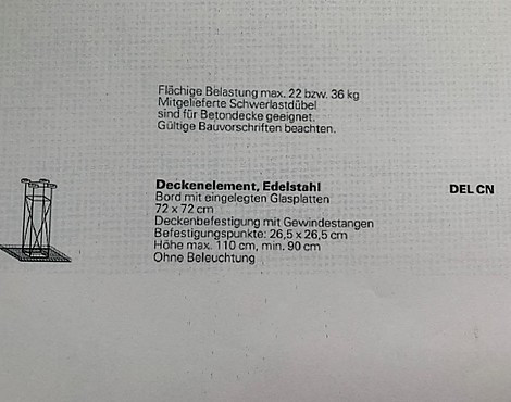Deckenelement ( System b ) Design Otl Aicher - DEL CN