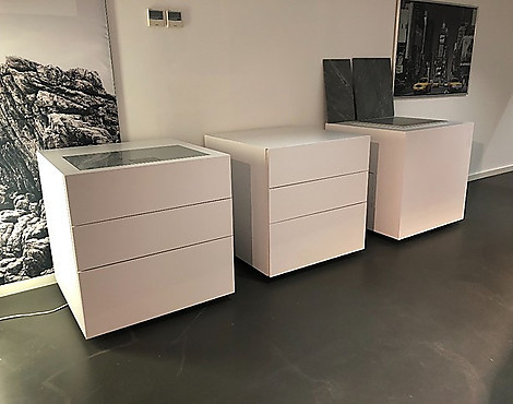 Modulküche aus Silestone Blanco Zeus - 3 Module aus Quarzkomposit in weiß