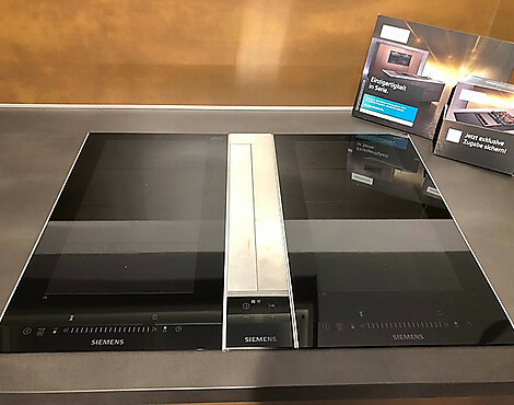 Abverkauf Lagerware! - Siemens 2 Domino Kochfelder EX375FXB1E Edelstahl mit modulAir-System Tischlüftung LF16VA570 Edelstahl