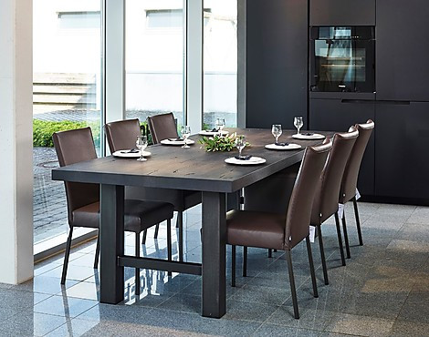 Esstisch - Tisch in Eiche Massiv mit Metallgestell 260x100 (KL)