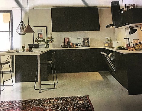 Musterküche schwarz matt - Musterküche schwarzmatt