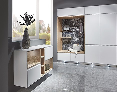Exklusive Garderobe Alpinweiß matt - Inline