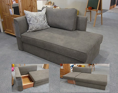 Schlafsofa - Microfaser braun