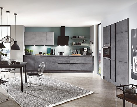 Grifflose Design Einbauküche - RIVA