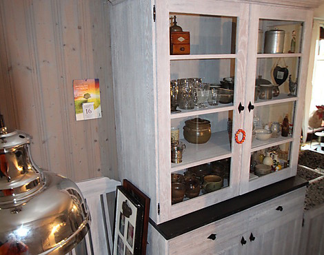 Shabby-chic Massivholzküche mit echtem Thüringer Schiefer - schaldach-Landhausküche Shabby-chic