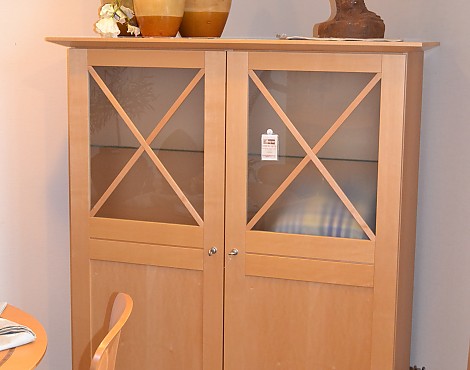 Hochanrichte/Vitrine Ahorn natur - LOGO Firma Gruber & Schlager
