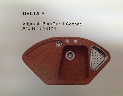 BLANCO Eckspüle - Delta F Silgranit Pura Dur II Art.Nr.513176 in cognac