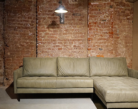 Designer Polstergarnitur aus echtem Leder - Unlimited, Ecksofa