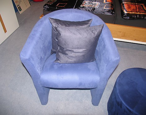 Cocktail Sessel in Stoff blau - Rom Mod. Romeo