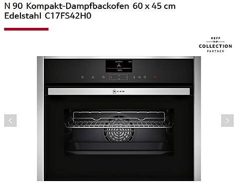 Kompakt-Dampfbackofen (Edelstahl) - C17FS42H0